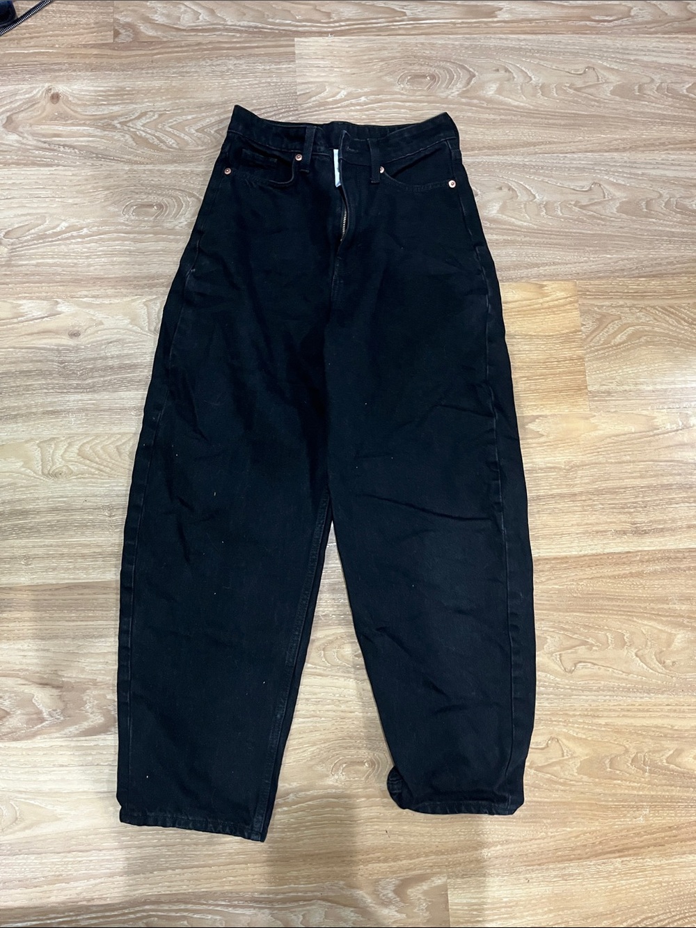 H&M Black Relaxed High-Waist Women's Jeans